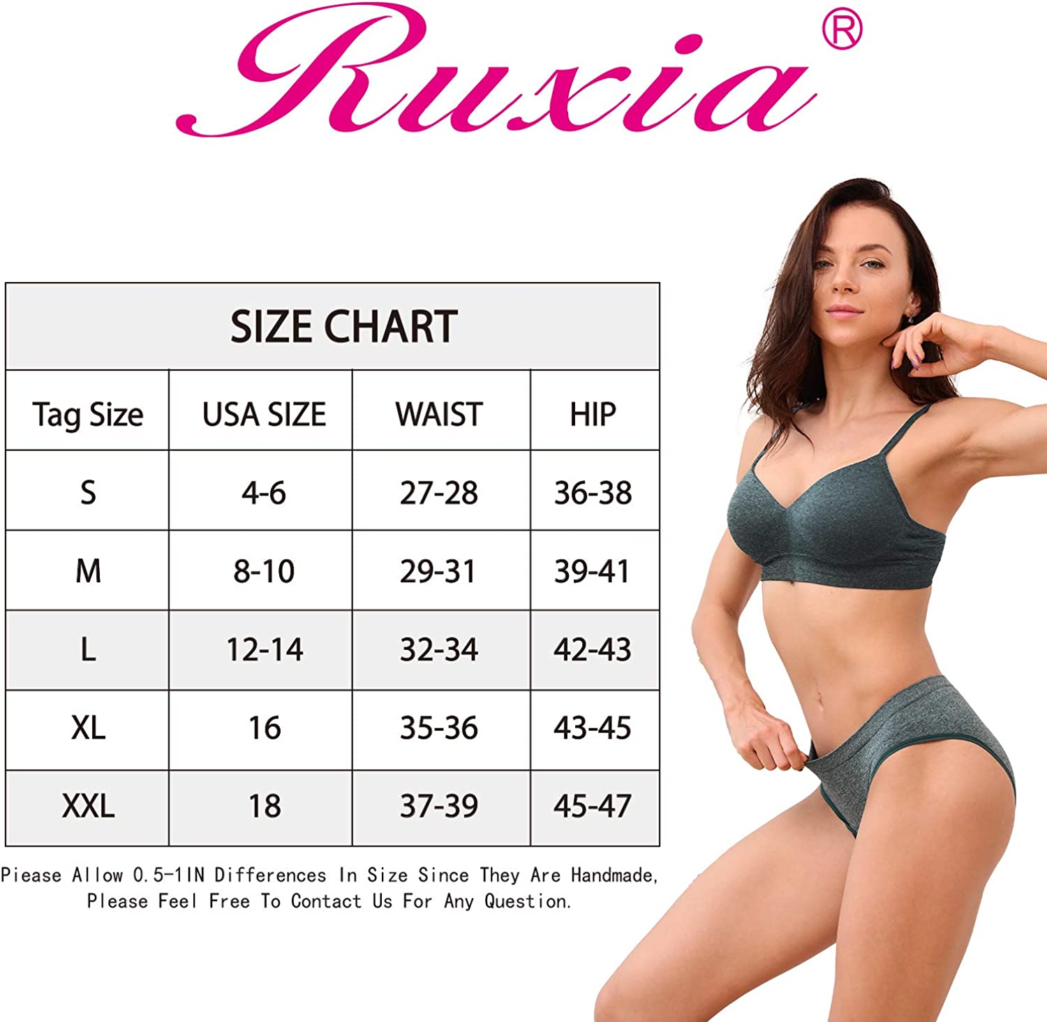 R RUXIA Women's Hipster Panties Seamless Low-Rise Cheekini Panty Soft Stretch Bikini Underwear (Multi Colors,Pack of 5) …